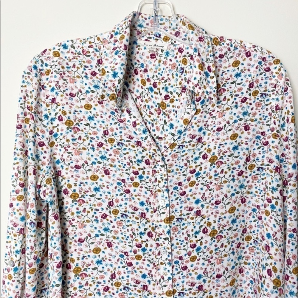 Jane And Delancey Floral Shirt Long Sleeves Size S - Picture 3 of 8